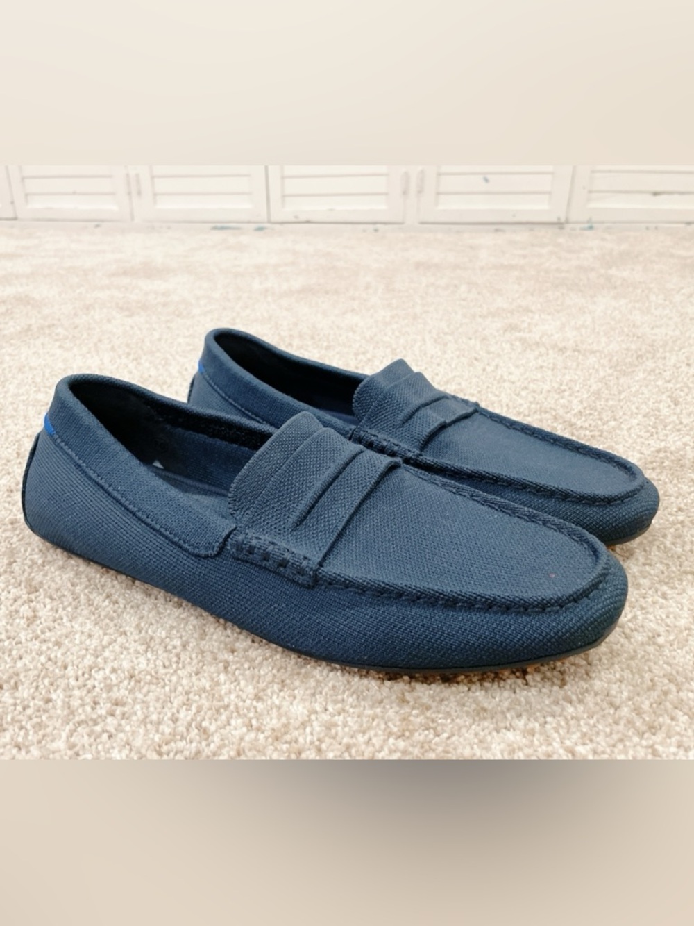 Rothy’s Men’s The Daily Driver Nautical Navy Loafers Size 10